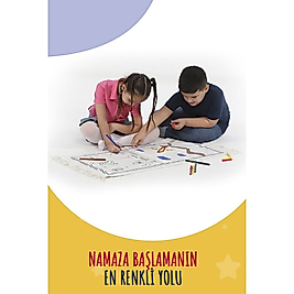 RS32-Boyamalı Yıkanabilir Çocuk Seccade Seti Silindir Kutu