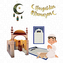 BenimMescidim-Ramazan Süsleri ve Mavi Seccade